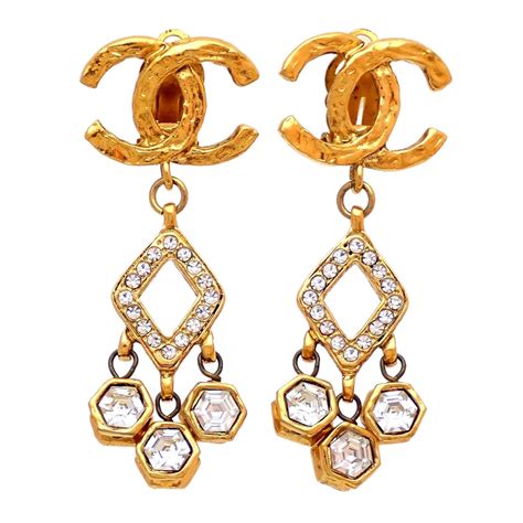 genuine chanel cc earrings|chanel earrings website.